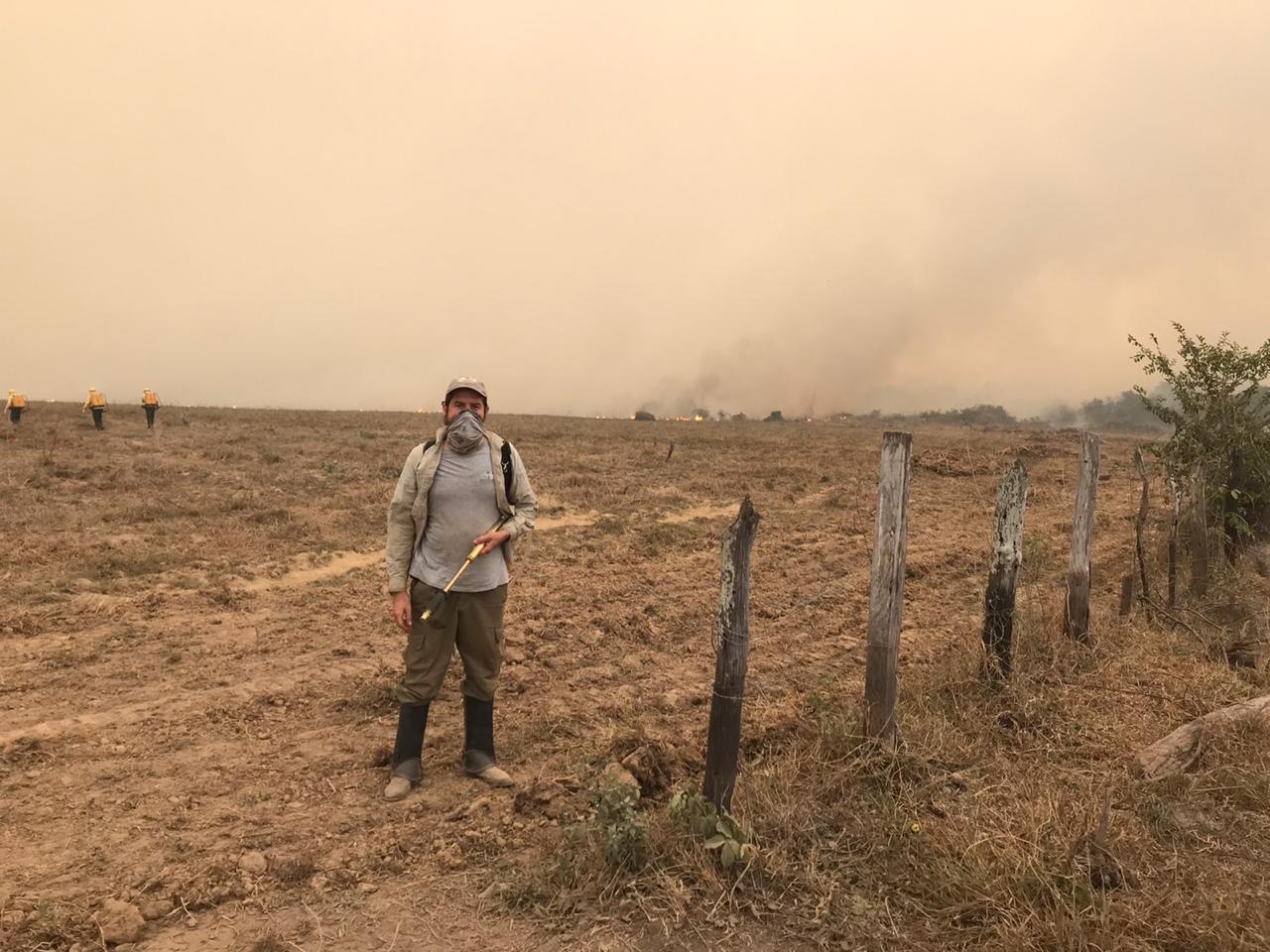 Fernando Tortato fighting fires