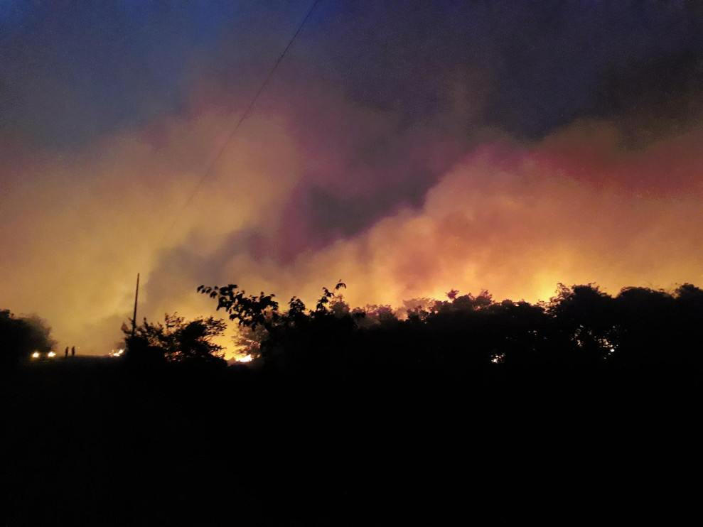 Fires burn in the Pantanal in 2020, affecting 45 percent of the local jaguar population.