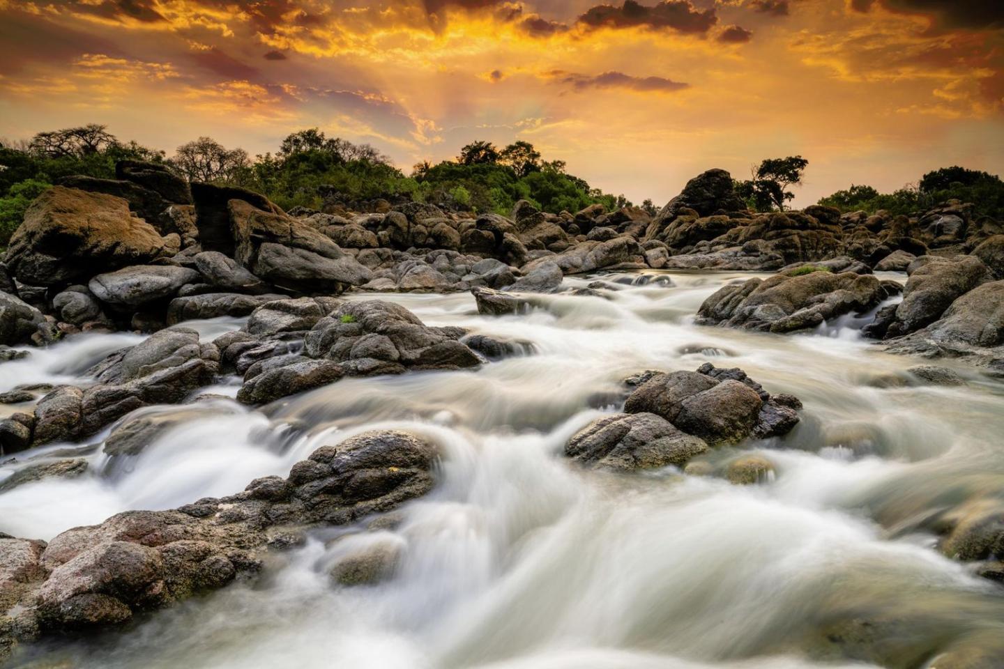 Kafue River at sunset