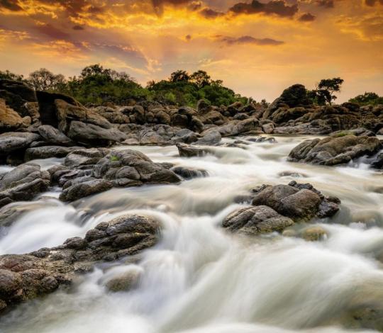 Kafue River at sunset